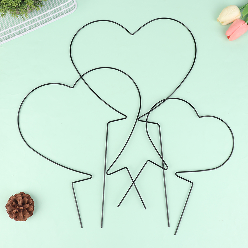 2Pcs Iron Heart-Shaped Garden  - огляд і ціна Plant Support Stake
