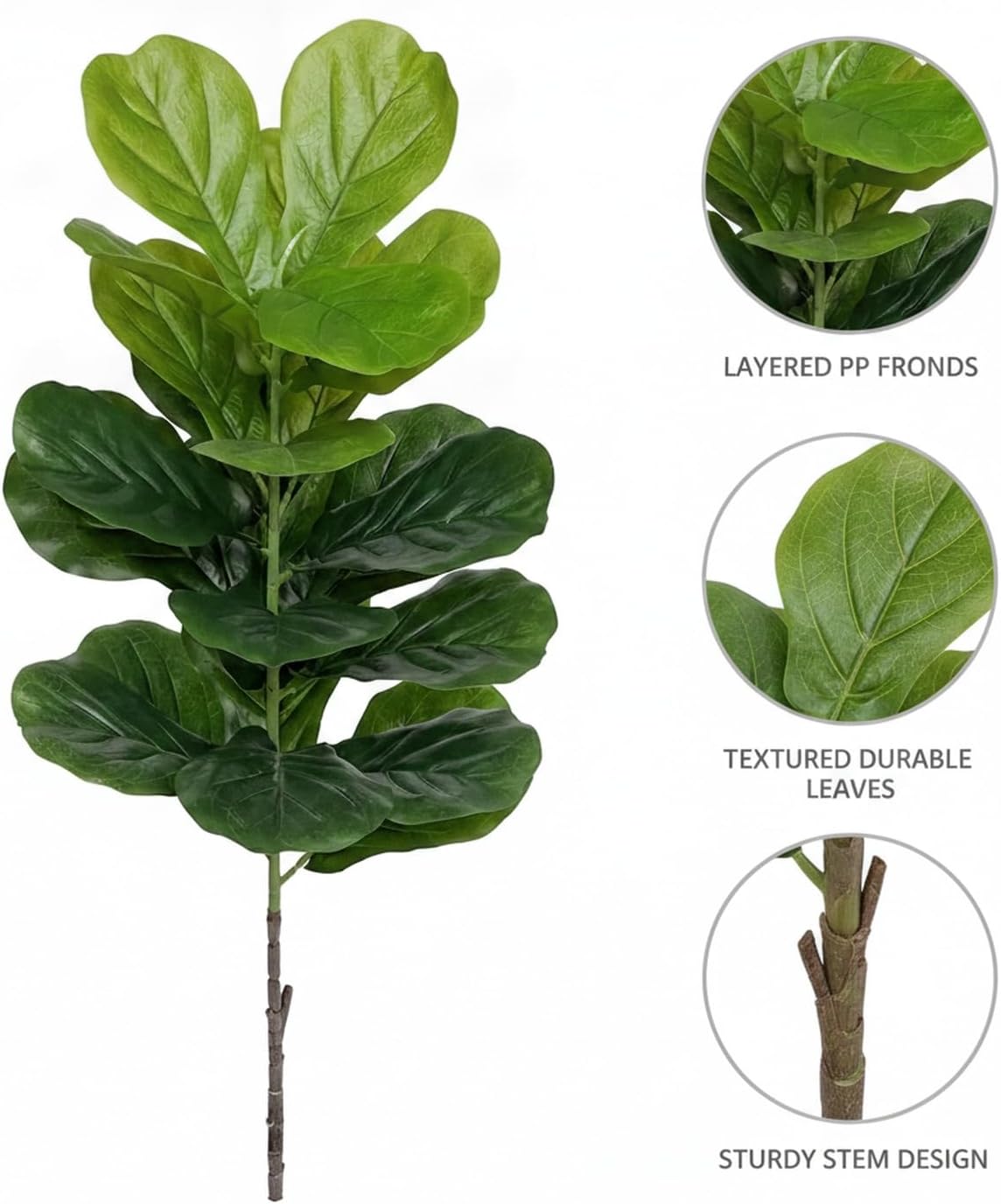 Large Plastic Artificial Fiddl - огляд і ціна Fiddle Leaf Fig