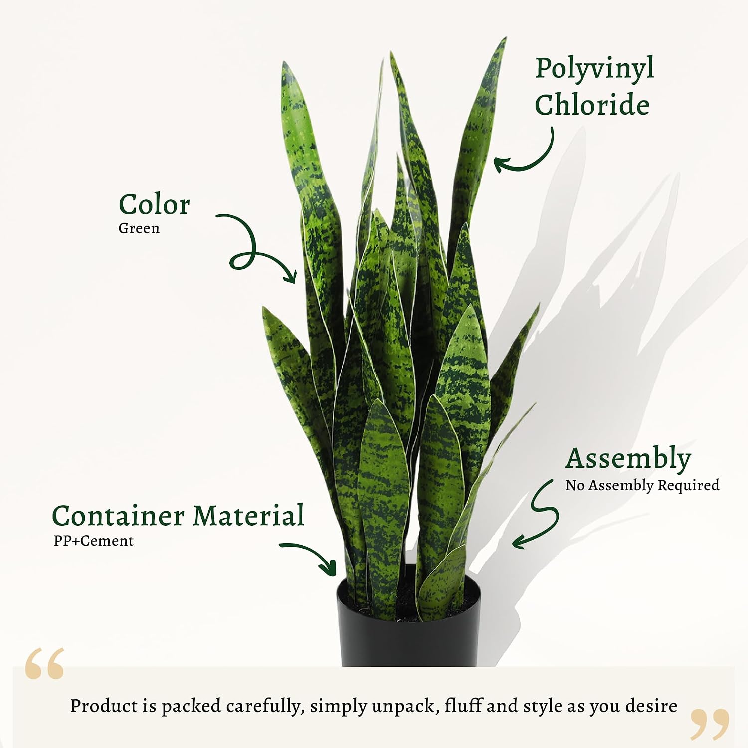 Artificial Snake Plant, 35in G - огляд і ціна Snake Plant